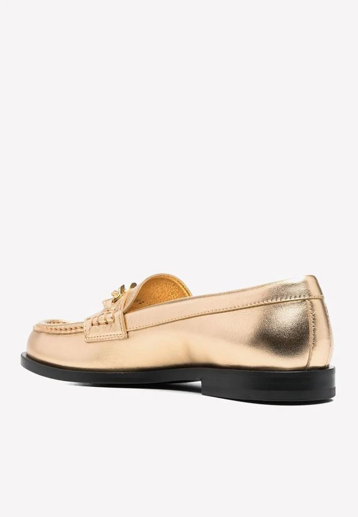 商品Valentino|VLogo Chain Loafers in Metallic Nappa Leather,价格¥10190,第4张图片详细描述