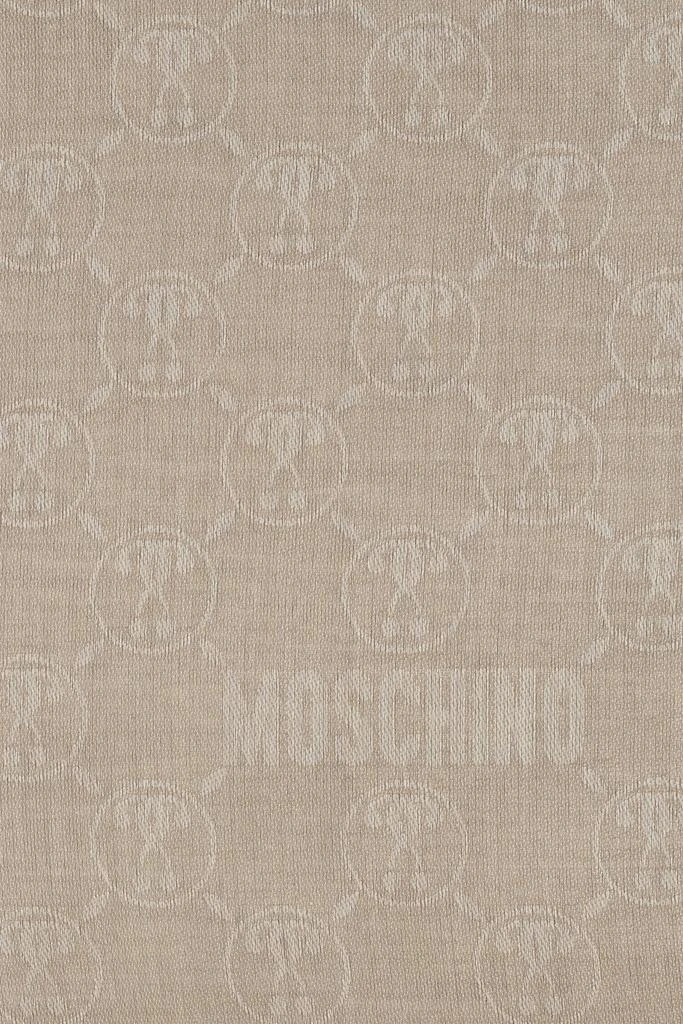 商品Moschino|Moschino Logo Embroidered Fringed Scarf,价格¥460,第2张图片详细描述