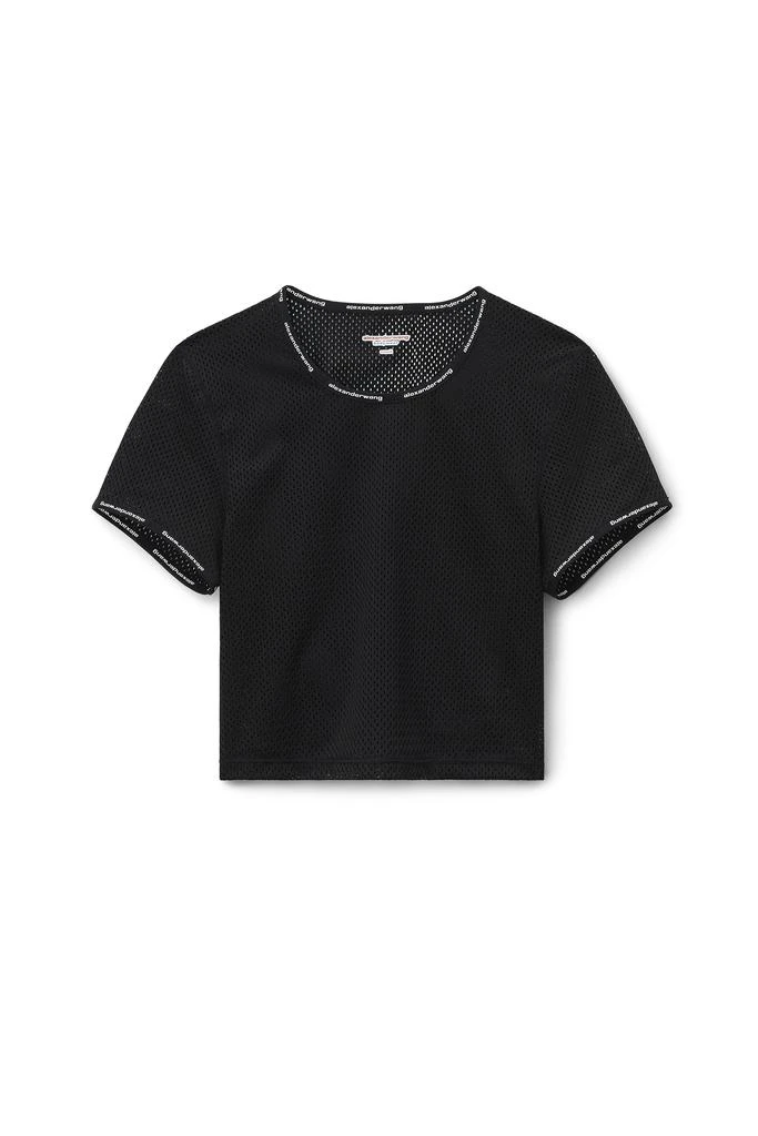 商品Alexander Wang|Cropped Tee In Athletic Mesh,价格¥369,第1张图片