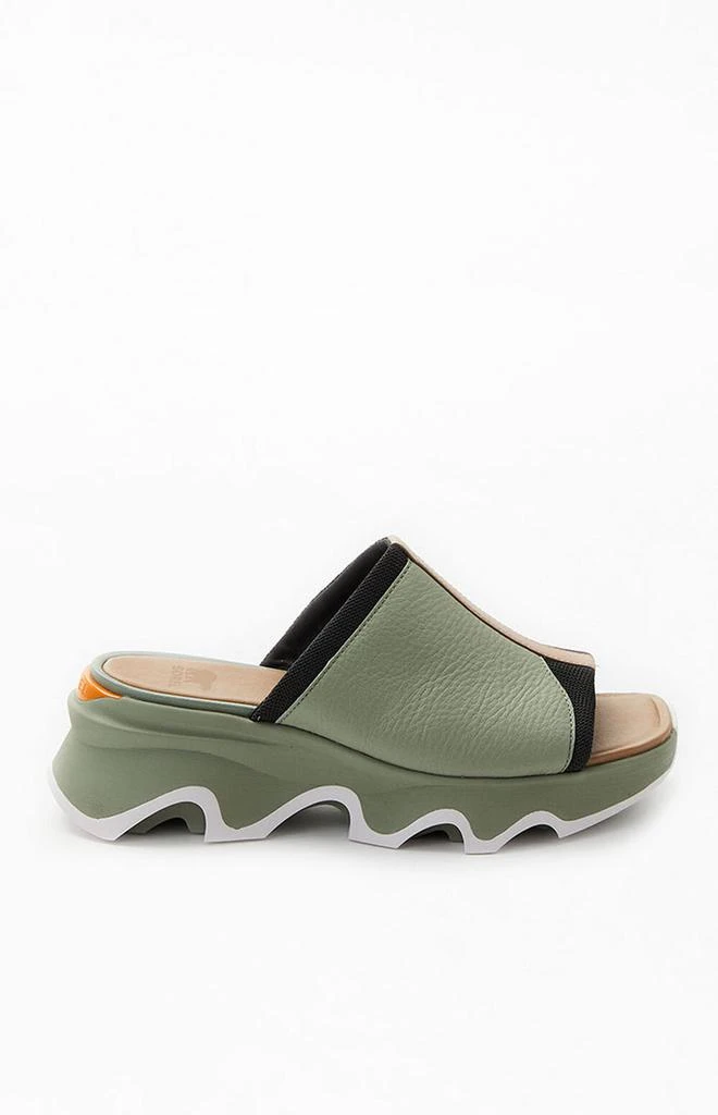 商品SOREL|Women's Olive Kinetic Impact Slide Sandals,价格¥476,第1张图片