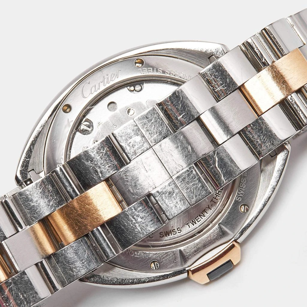 Cartier Silver 18K Rose Gold Stainless Cle de Cartier W2CL0003 Unisex Wristwatch 35 mm 商品