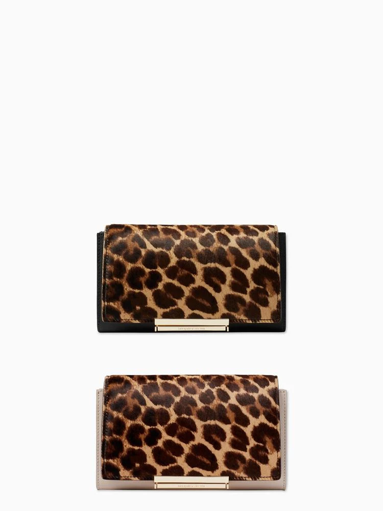 商品Kate Spade|make it mine leopard-print haircalf flap,价格¥730,第3张图片详细描述