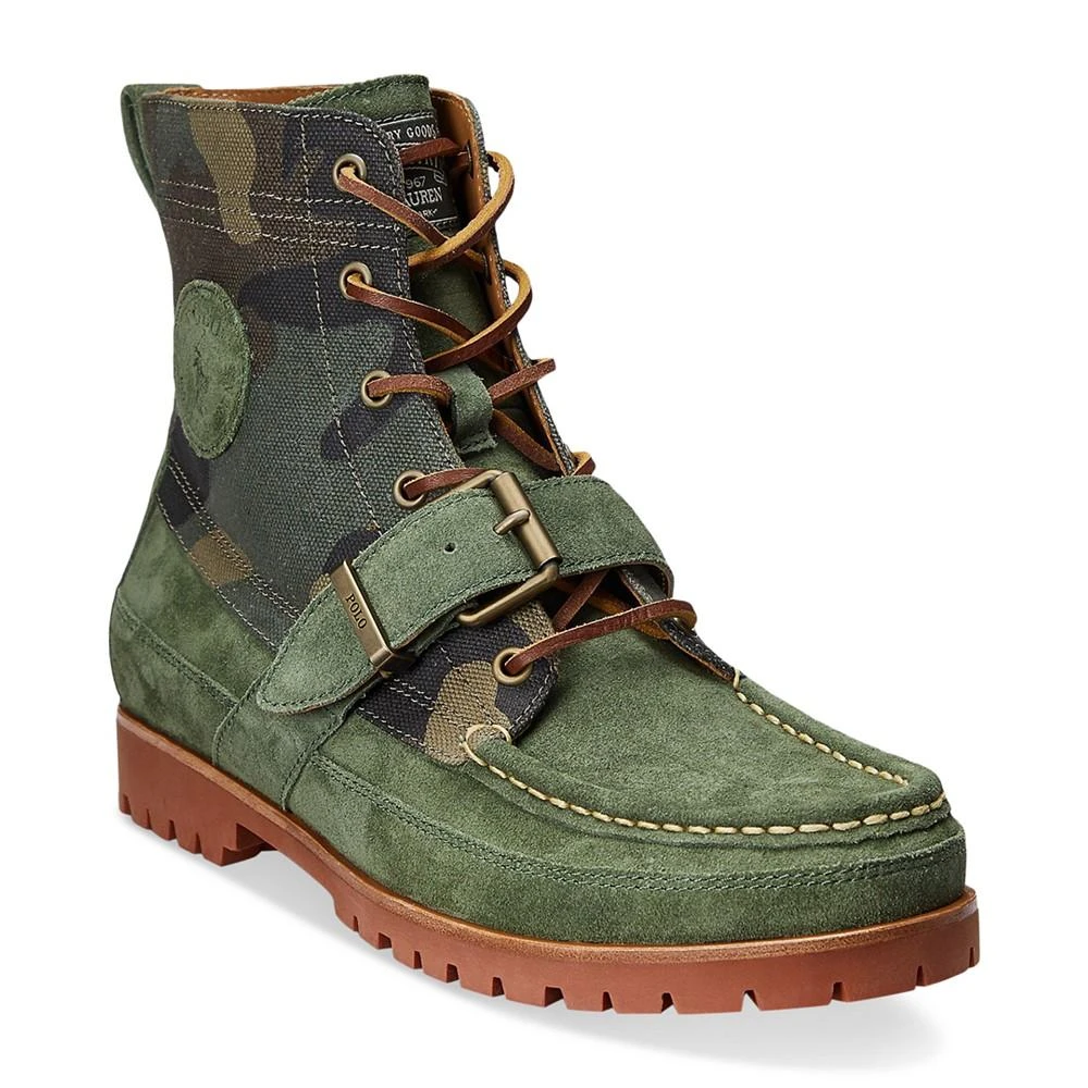 商品Ralph Lauren|Men's Ranger Suede & Camo Canvas Boot,价格¥699,第1张图片