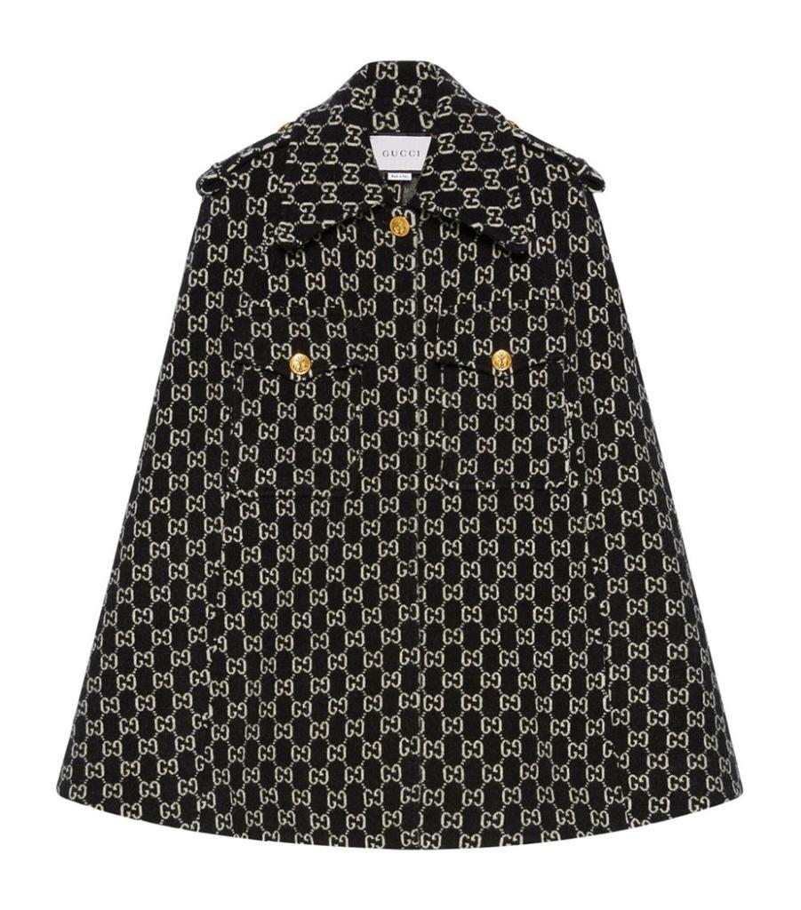 商品Gucci|Wool GG Cape,价格¥16794,第1张图片