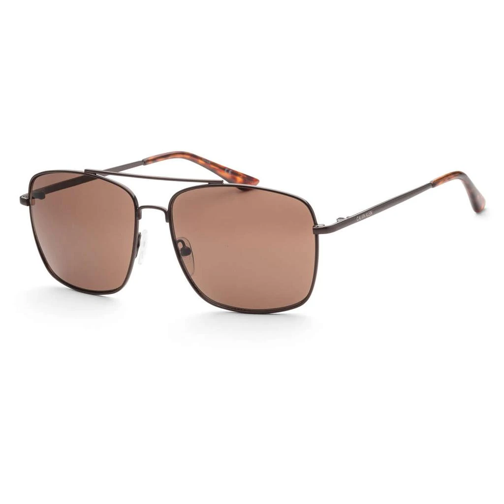 商品Calvin Klein|Calvin Klein Men's Brown Square Sunglasses,价格¥152,第1张图片