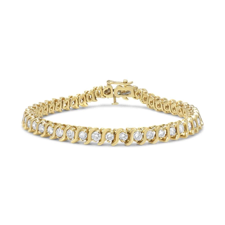 商品Haus of Brilliance|10K Yellow Gold 4.0 Cttw Diamond S-Link 7'' Bracelet (K-L Color,价格¥28209,第1张图片