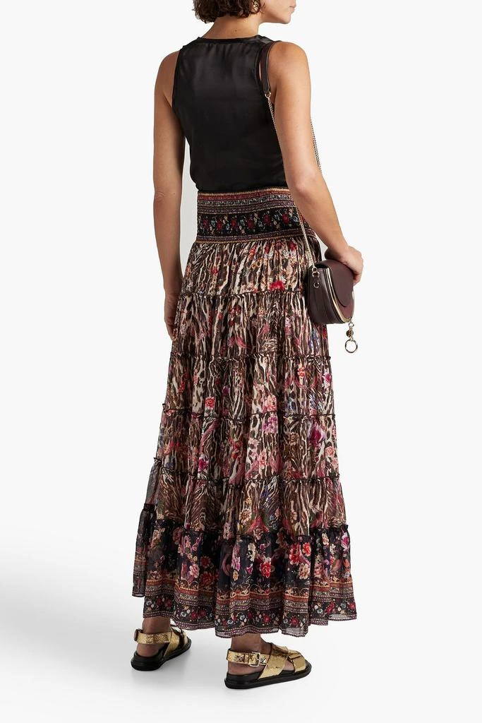 商品Camilla|Tiered printed silk maxi skirt,价格¥3313,第3张图片详细描述