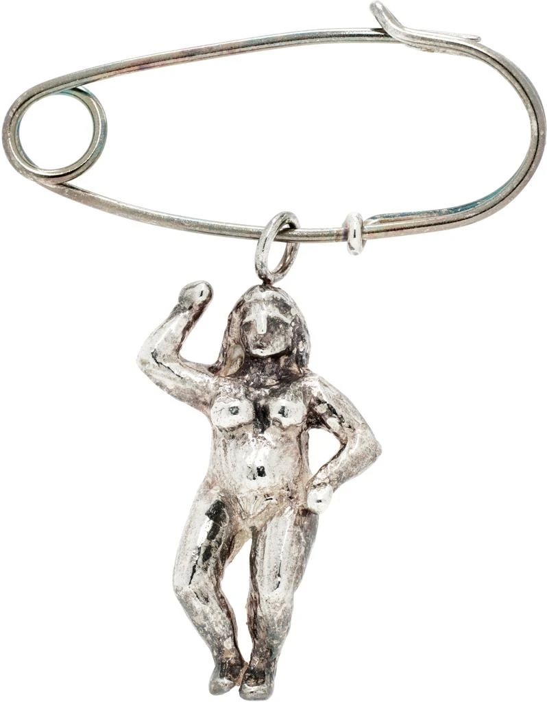 商品Georgia Kemball|SSENSE Exclusive Silver Person Pin,价格¥3001,第1张图片