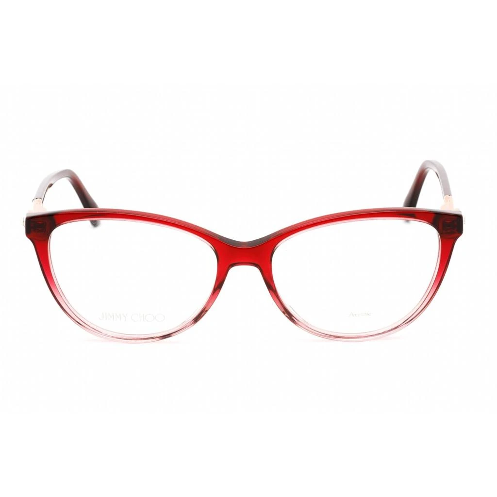 商品Jimmy Choo|Jimmy Choo Women's Eyeglasses - Full Rim Cat Eye Shape Burgundy Frame | JC287 07W5 00,价格¥546,第2张图片详细描述