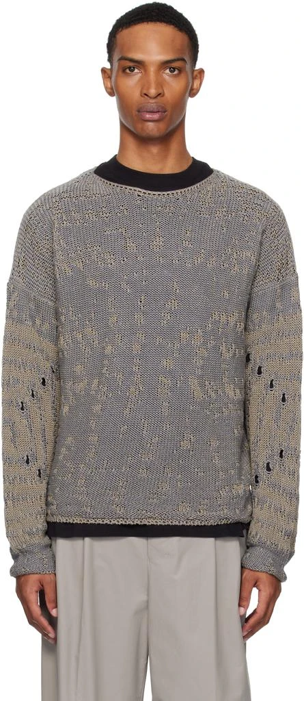商品ROA|Blue & Beige Vortex Crewneck Sweater,价格¥2921,第1张图片
