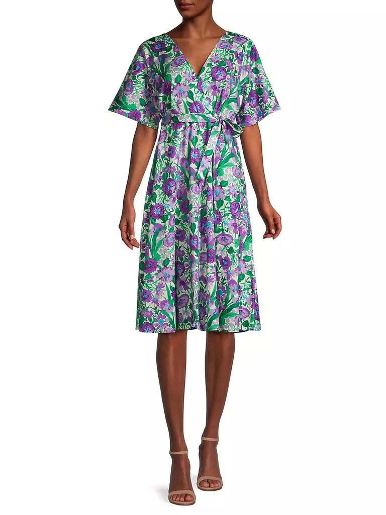 商品Weekend Max Mara|Dizzy Floral Wrap Midi-Dress,价格¥911,第2张图片详细描述