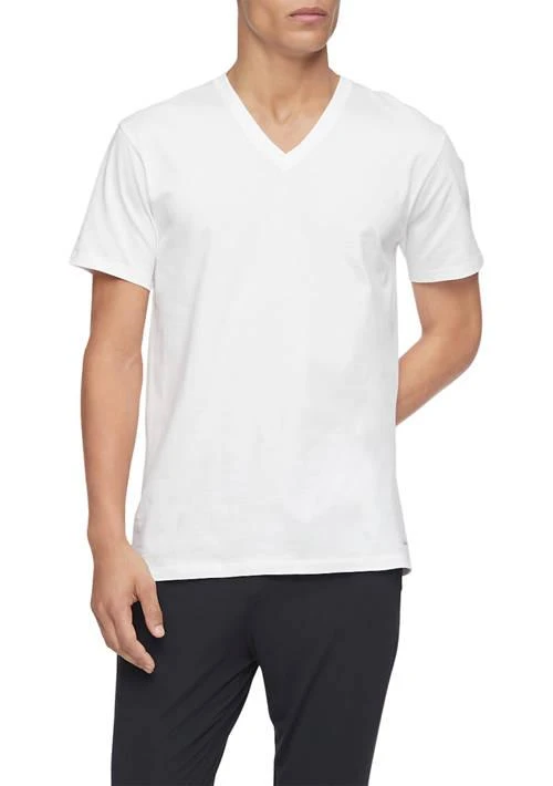 商品Calvin Klein|Klein Cotton Classics Short Sleeve V Neck T Shirt,价格¥342,第1张图片