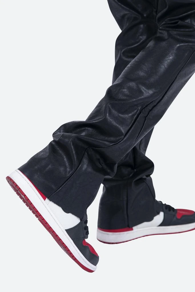 B169 Leather Flare Pants - Black 商品