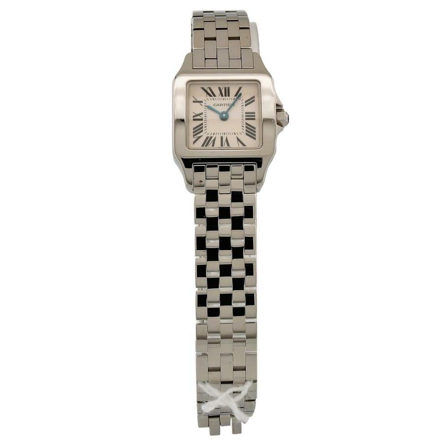 Pre-owned Cartier Santos Quartz Silver Dial Mens Watch W25075Z5商品第1张图片规格展示