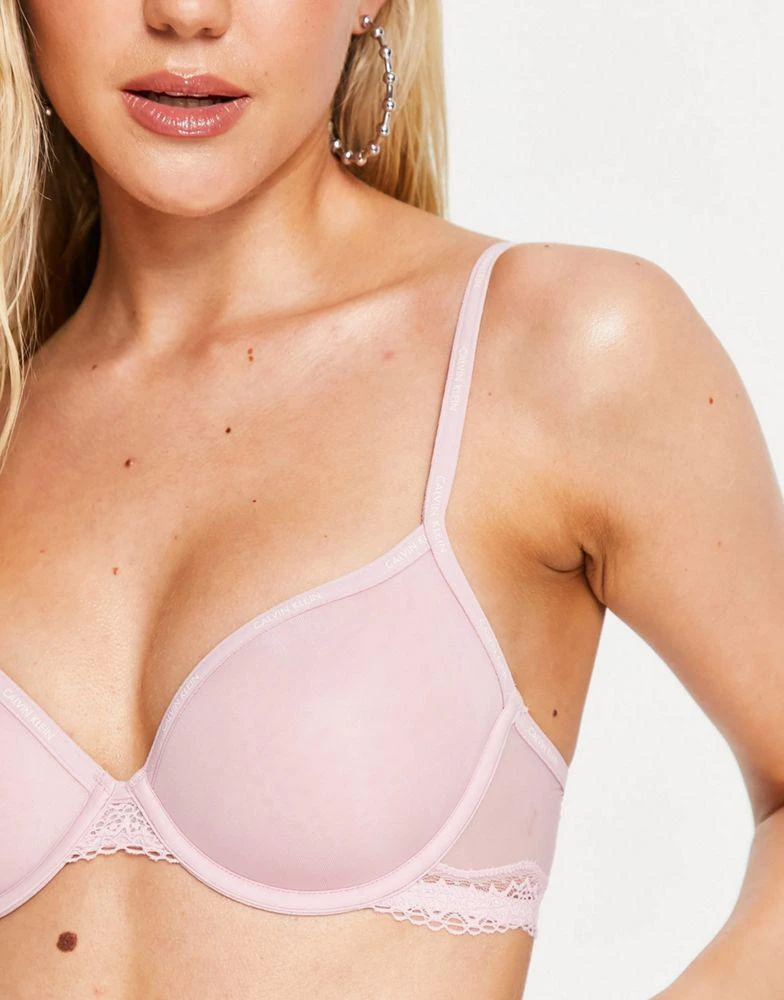 商品Calvin Klein|Calvin Klein demi bra in echo pink,价格¥180,第3张图片详细描述