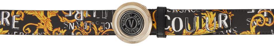 商品Versace|Black Logo Couture Belt,价格¥981,第1张图片