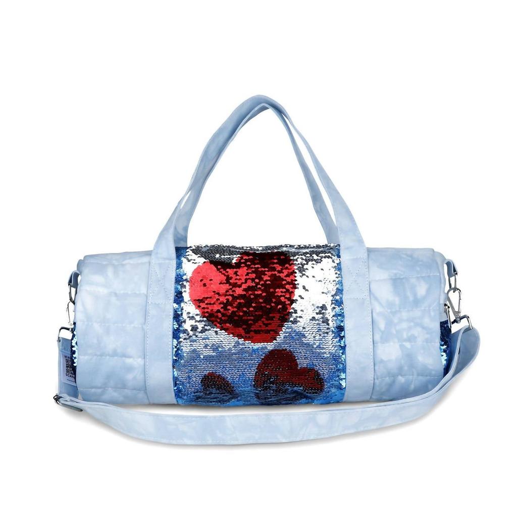 Flip Sequin Duffel Bag With Brij Tech in Blue商品第1张图片规格展示