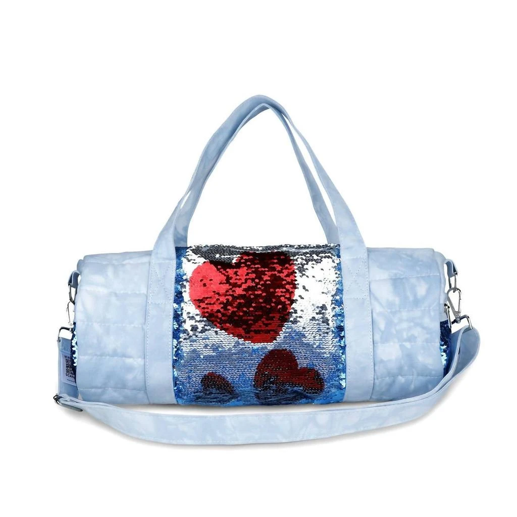 商品Andy & Evan|Flip Sequin Duffel Bag With Brij Tech in Blue,价格¥311,第1张图片