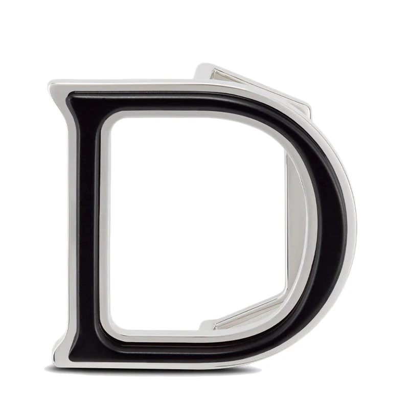 商品Dior|【预售3-7天】DIOR/迪奥 21年秋冬 男士35毫米黑色涂漆饰面黄铜“D”腰带扣4917PVVAR_H00N,价格¥2532,第6张图片详细描述