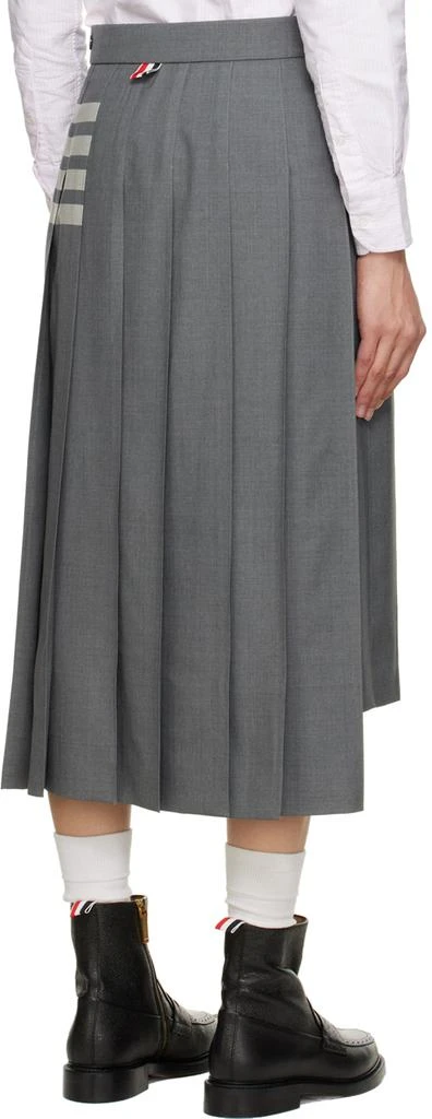 商品Thom Browne|Grey 4-Bar Midi Skirt,价格¥13198,第3张图片详细描述