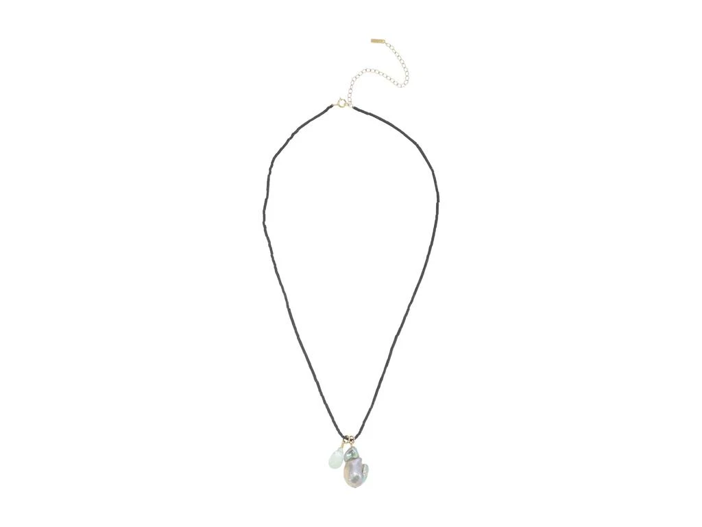 商品Chan Luu|Black Beaded Necklace with Pearl Drop,价格¥629,第2张图片详细描述