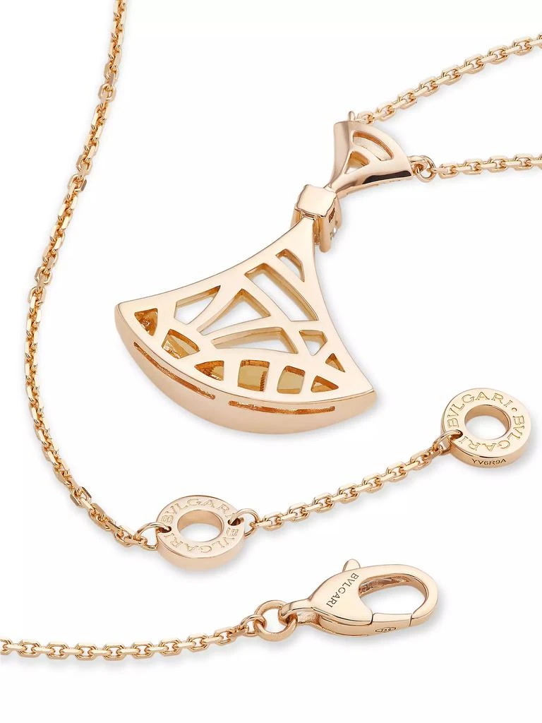 商品BVLGARI|Divas' Dream 18K Rose Gold, Mother-Of-Pearl & Diamond Pendant Necklace,价格¥46444,第3张图片详细描述