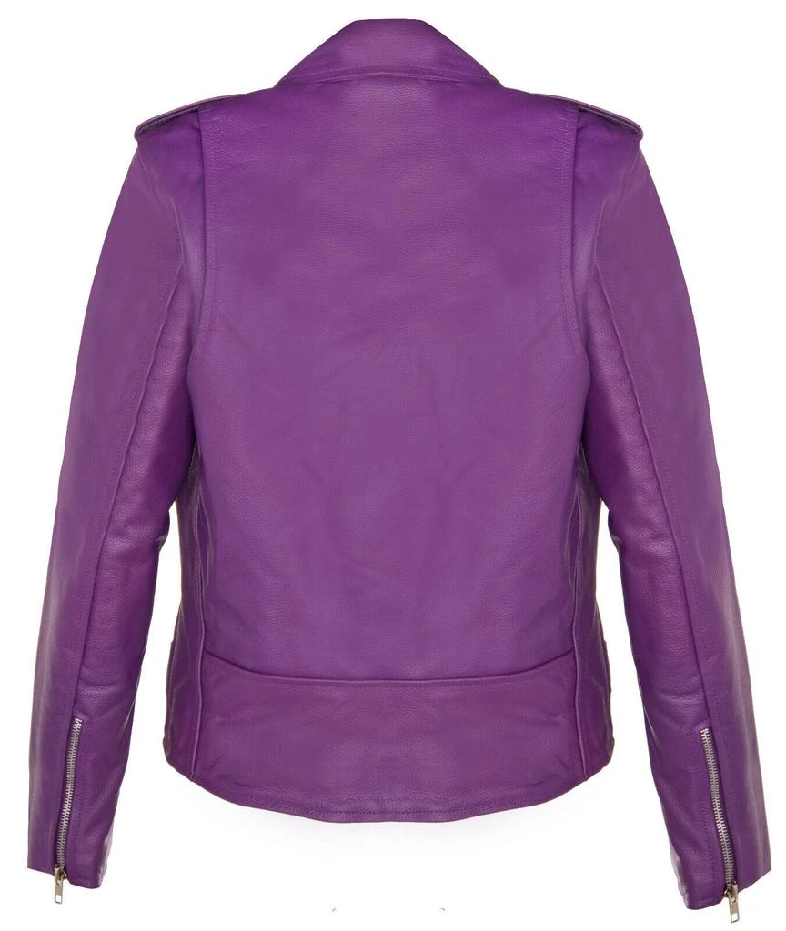 商品Infinity Leather|Women's Cowhide Brando Leather Biker Jacket-Murcia,价格¥1372,第3张图片详细描述