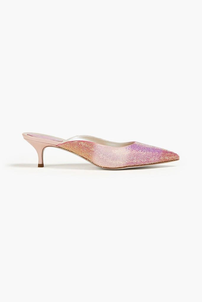 商品Rene Caovilla|Crystal-embellished dégradé mules,价格¥1755,第1张图片