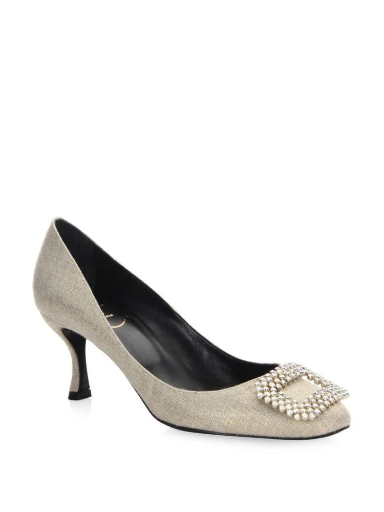 商品Roger Vivier|Vertigo Diadem Satin Pumps,价格¥12578,第1张图片