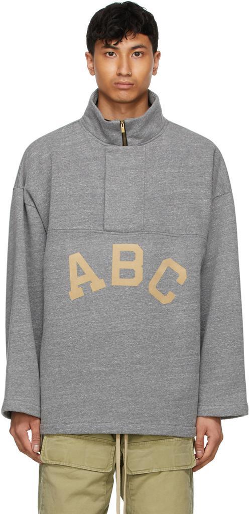 商品Fear of god|Grey 'ABC' Pullover Zip-Up Sweater,价格¥5457,第1张图片