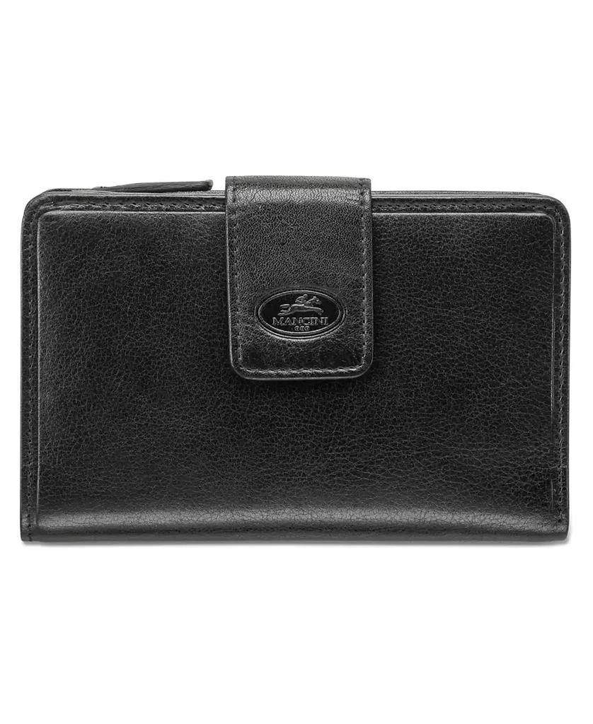 商品Mancini Leather Goods|Equestrian-2 Collection RFID Secure Medium Clutch Wallet,价格¥356,第1张图片