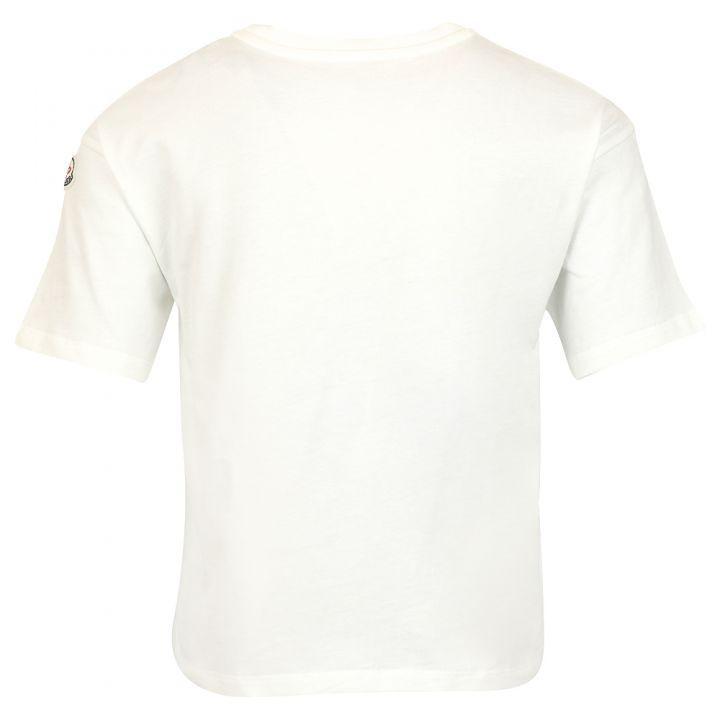 商品Moncler|Logo Print White T Shirt,价格¥834-¥1001,第7张图片详细描述
