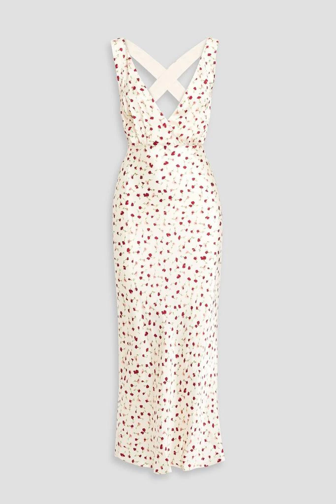 商品Khaite|Milo floral-print cupro-satin midi dress,价格¥5290,第1张图片