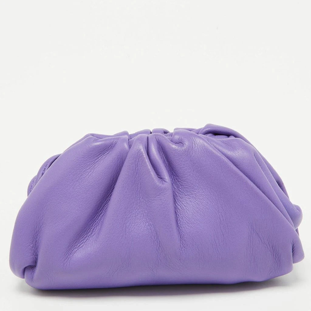 商品[二手商品] Bottega Veneta|Bottega Veneta Purple Leather The Pouch Coin Purse,价格¥2264,第4张图片详细描述