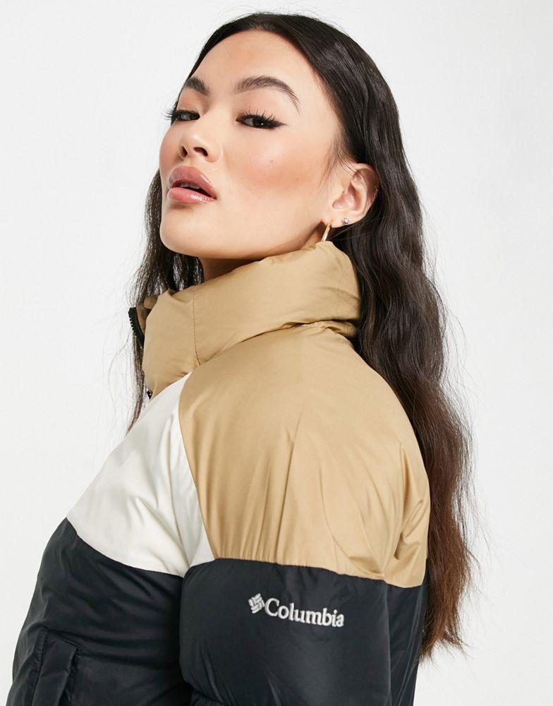 商品Columbia|Columbia Pike Lake cropped puffer jacket in black/beige,价格¥1042,第5张图片详细描述