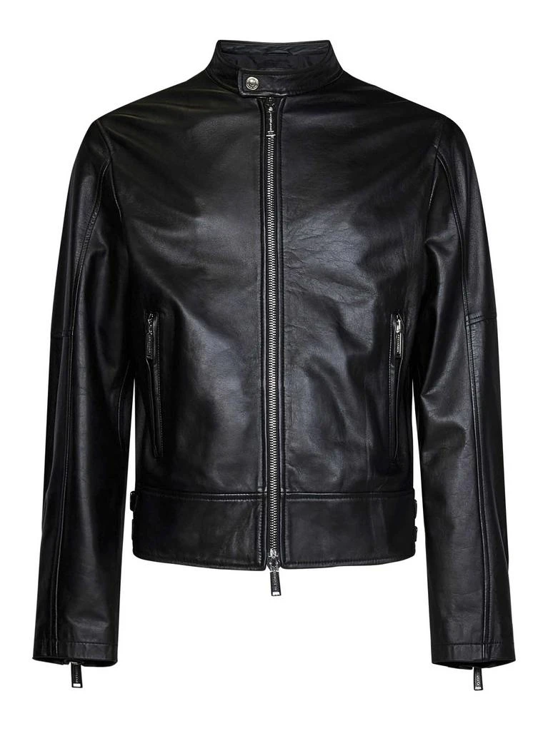商品DSQUARED2|Dsquared2 Leather Biker Jacket,价格¥12786,第1张图片