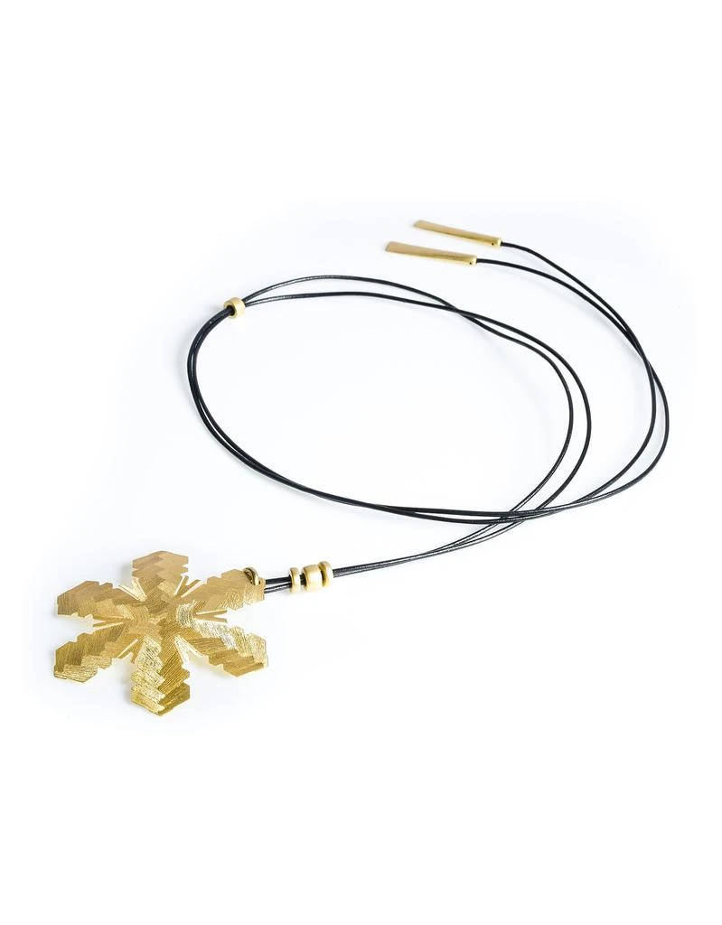 商品Stefano Patriarchi 帕特雅克|Gold-tone Sterling Silver Stalactite w/ Long Leather Lace,价格¥2758,第1张图片