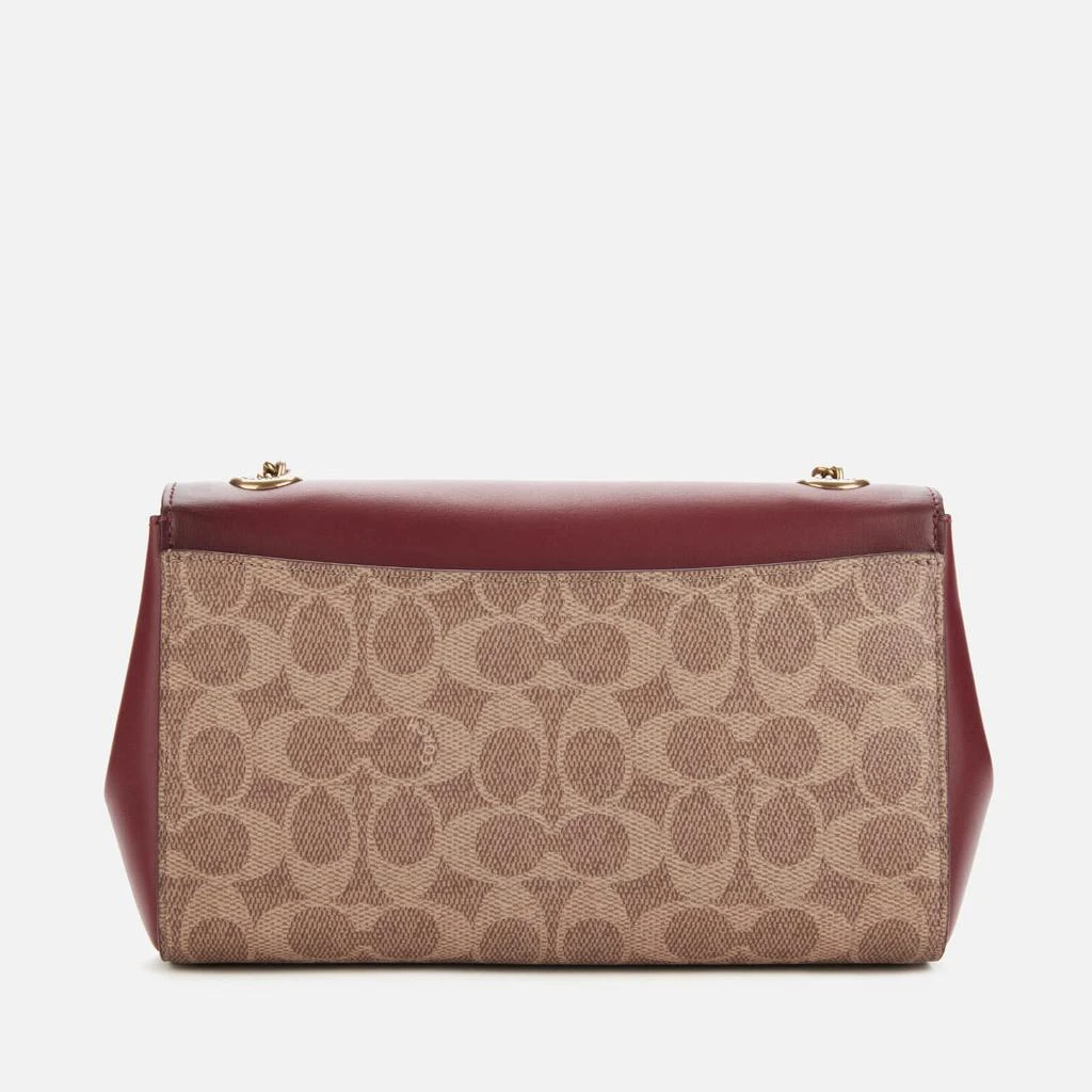 商品Coach|Coach Women's Coated Canvas Signature Cam Chain Crossbody Clutch - Tan Deep Red,价格¥2012,第2张图片详细描述