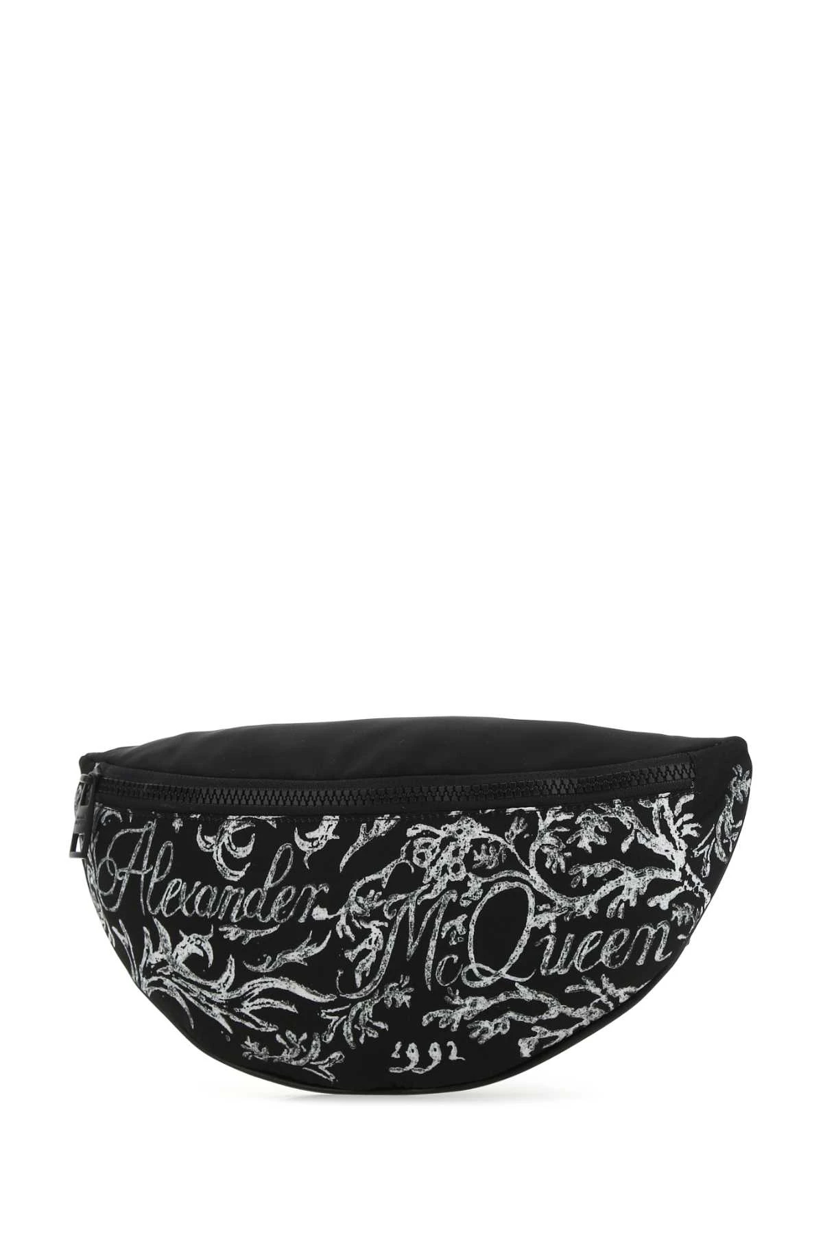 商品【商品预售7天】 Alexander McQueen|Alexander McQueen 男士腰包 6916801AAFU1095 黑色,价格¥4212,第3张图片详细描述