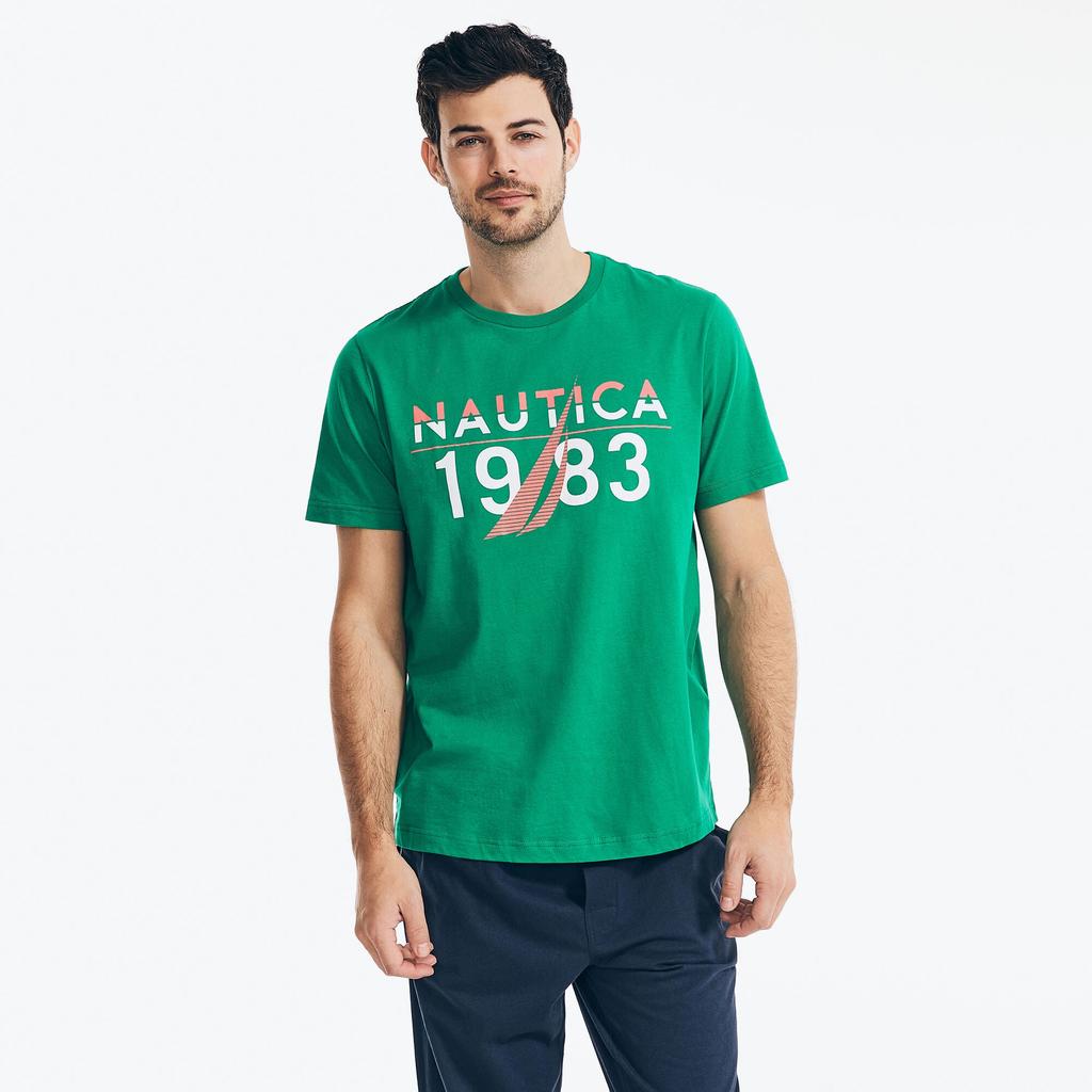 Nautica Mens 1983 Logo Graphic Sleep T-Shirt商品第2张图片规格展示