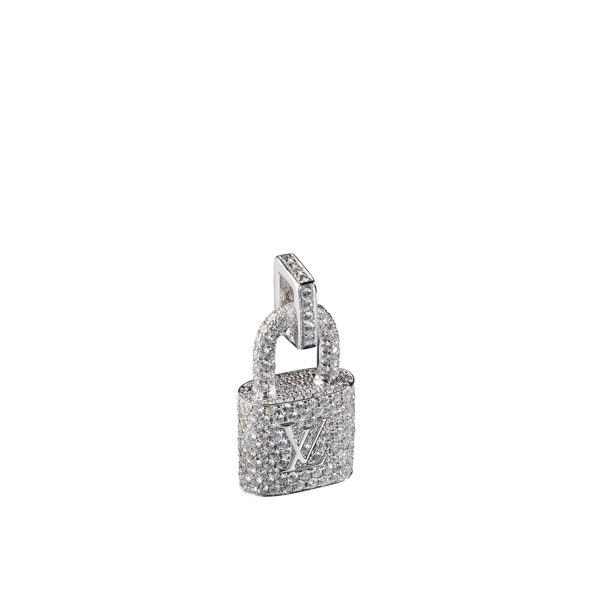 【预售】 LV路易威登 25秋冬 女士 吊坠 Pendentif Cadenas Lock It, or blanc et pavage de diamants Q93737  商品
