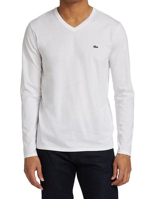 商品Lacoste|V-Neck Cotton Sweater,价格¥489,第5张图片详细描述