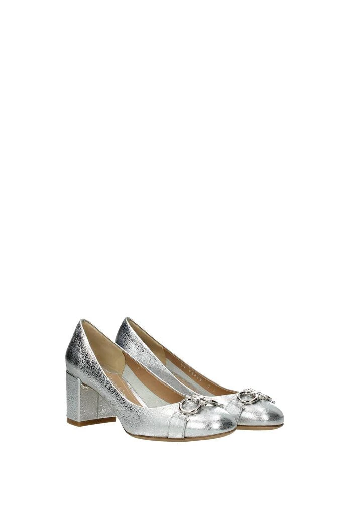 商品Salvatore Ferragamo|Pumps garda Leather Silver,价格¥2041,第2张图片详细描述