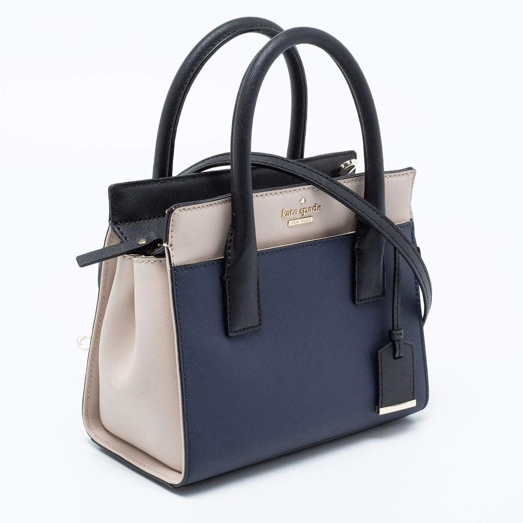 商品[二手商品] Kate Spade|Kate Spade Navy Blue/Off White Saffiano Leather Cameron Street Colorblock Tote,价格¥1168,第3张图片详细描述