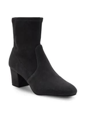 商品Stuart Weitzman|Siggy 60 Suede Block Heel Sock Boots,价格¥1813,第4张图片详细描述