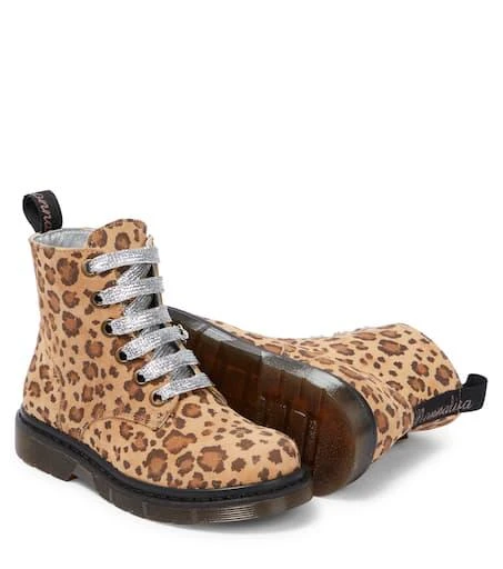 Leopard-print leather boots 商品