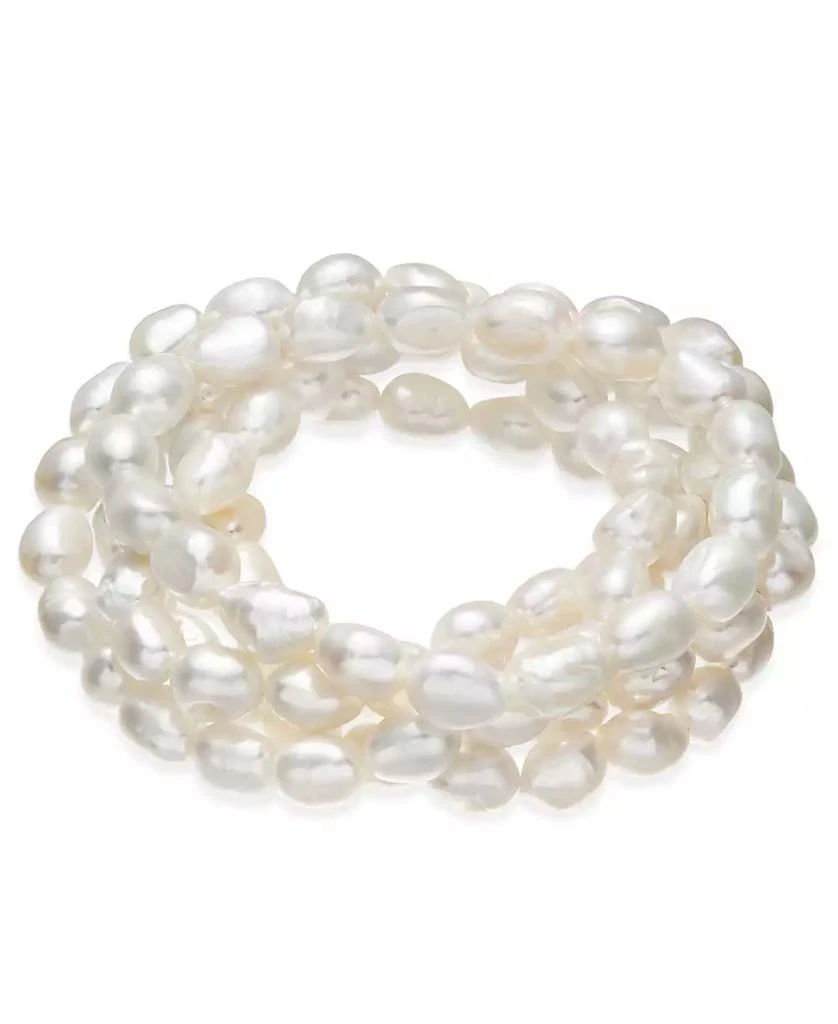 商品Macy's|Cultured Freshwater Baroque Pearl (7mm) 5-Pc. Stretch Bracelet Set,价格¥232,第1张图片