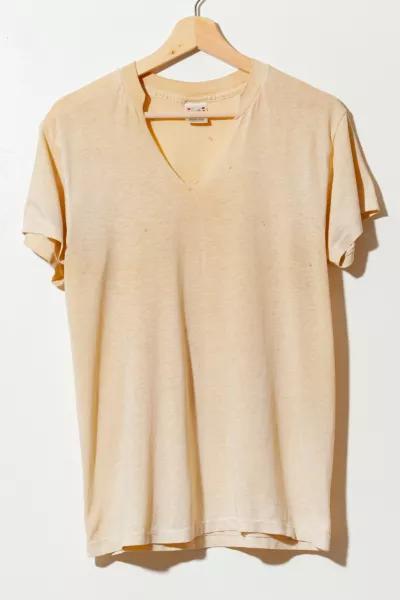 商品Urban Outfitters|Vintage 1970s Distressed Made in USA Thin Burn Out V-Neck T-Shirt,价格¥632,第1张图片