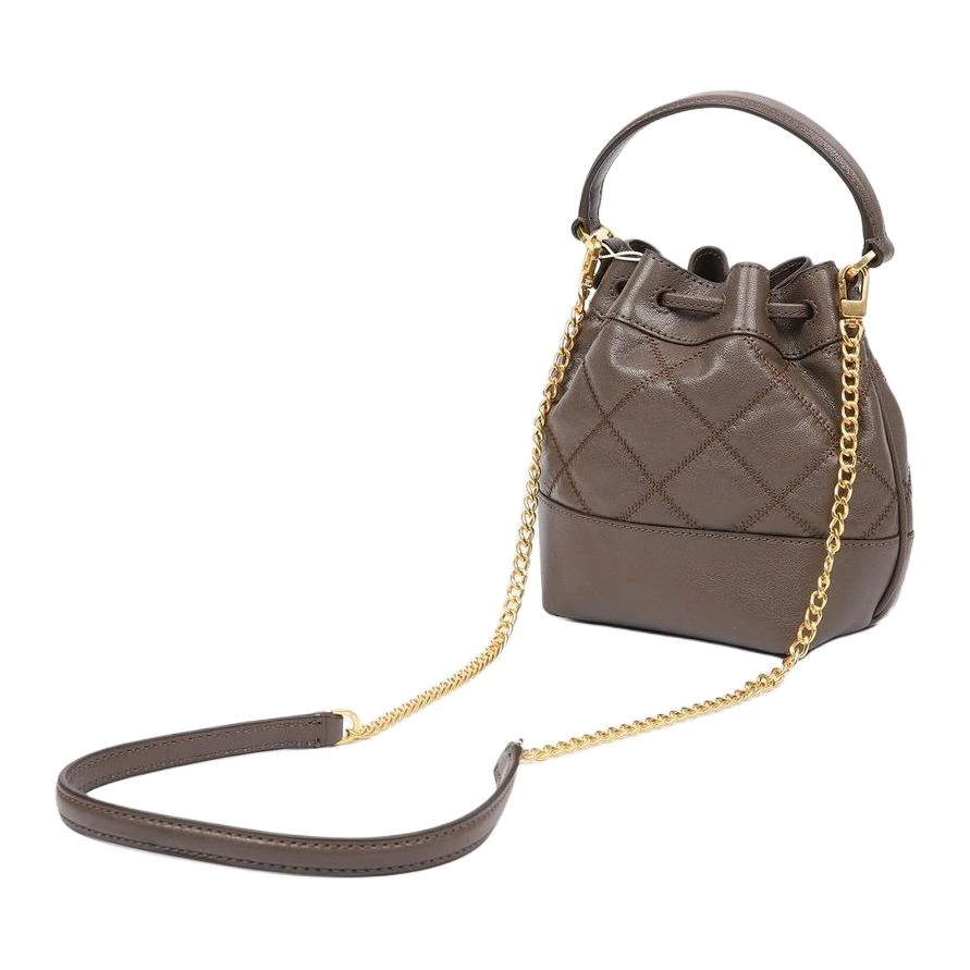 商品[国内直发] Tory Burch|TB-Willa 菱格纹 皮革 方胖子单肩斜挎手提包 迷你 女款 灰色,价格¥2309,第4张图片详细描述