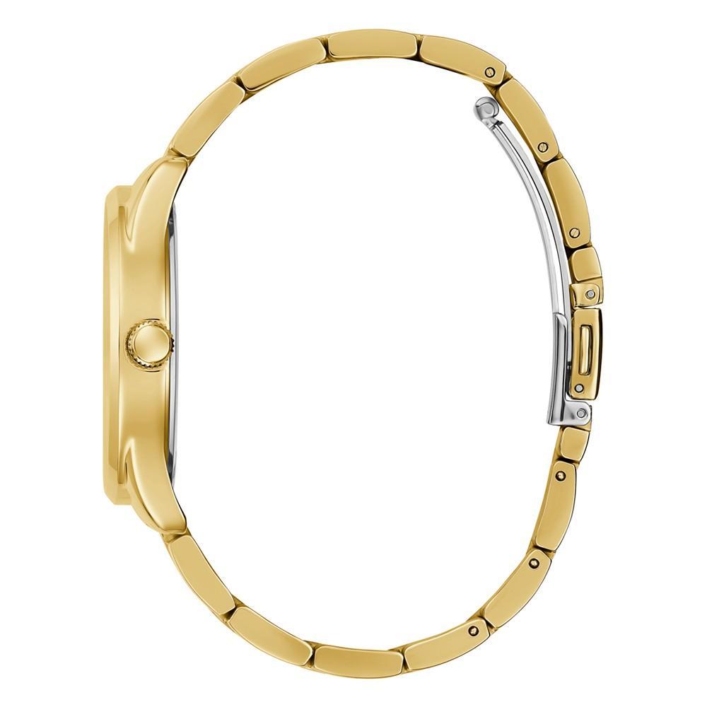 商品GUESS|Women's Quartz Gold-Tone Stainless Steel Bracelet Logo Watch 36mm,价格¥939,第4张图片详细描述